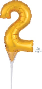 Air Filled, Gold Number 2 Cake Pick