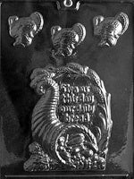 Thanksgiving Quote with Turkeys Chocolate Mold