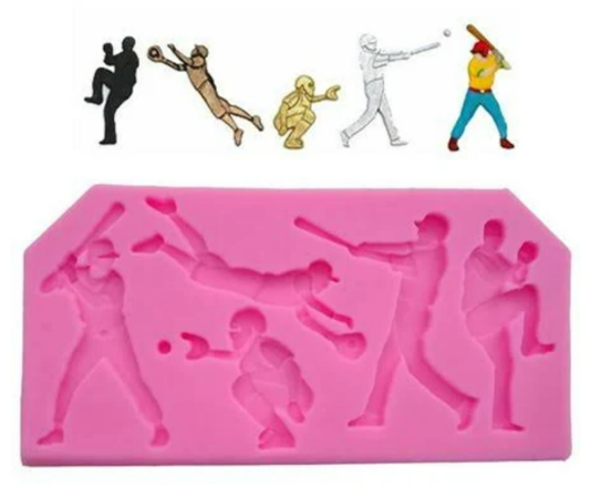 Baseball Player Silicone Mold