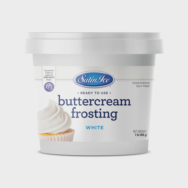 Satin Ice Bright White Buttercream Frosting, 1lb