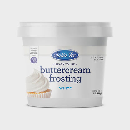 Satin Ice Bright White Buttercream Frosting, 1lb