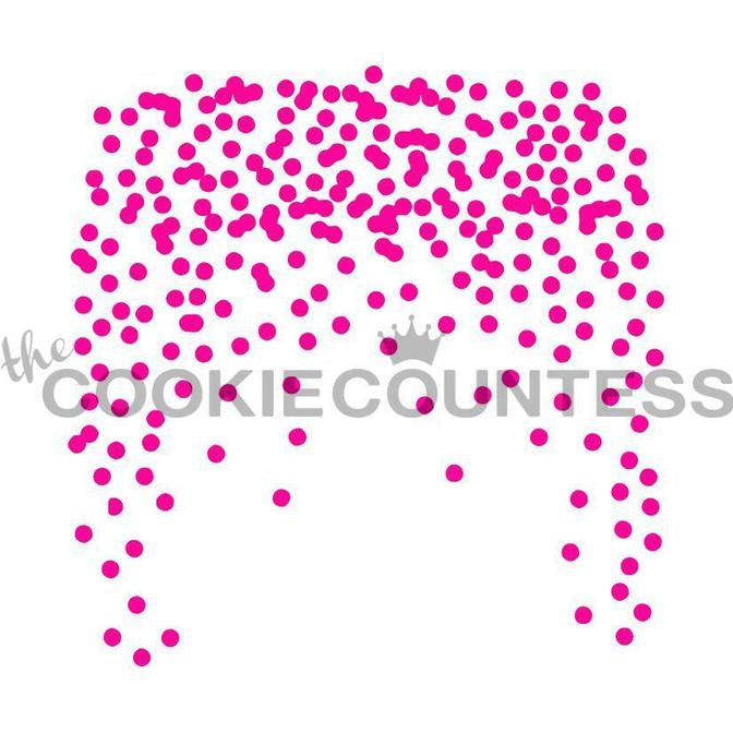 Falling Round Confetti Stencil