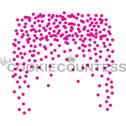 Falling Round Confetti Stencil