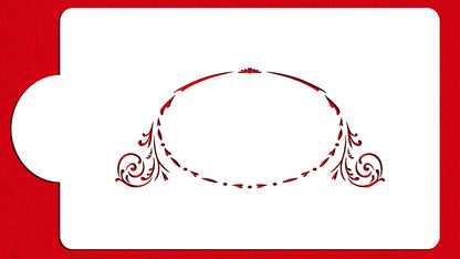 Large Monogram Oval Cake Stencil