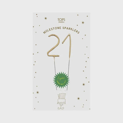 Gold 21 Sparkler Candle