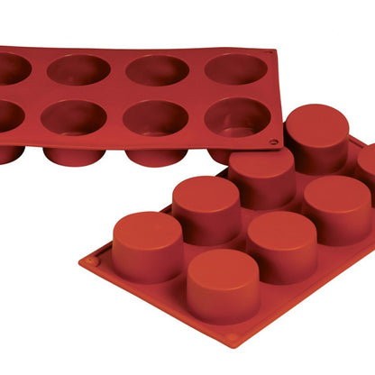 3oz Cylinder Silicone Baking Mold, Fat Daddio's