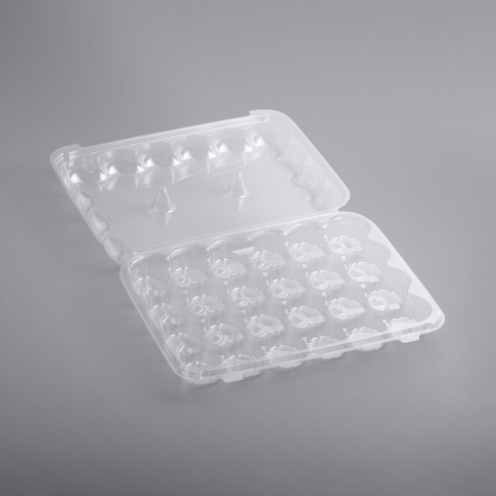 24 Count, Mini Size Plastic Cupcake Container