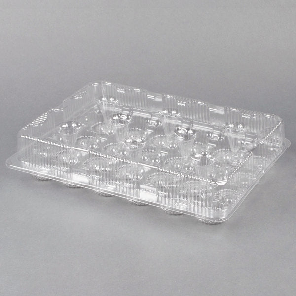 24 Count, Standard Size  Plastic Cupcake Container (Clamshell)