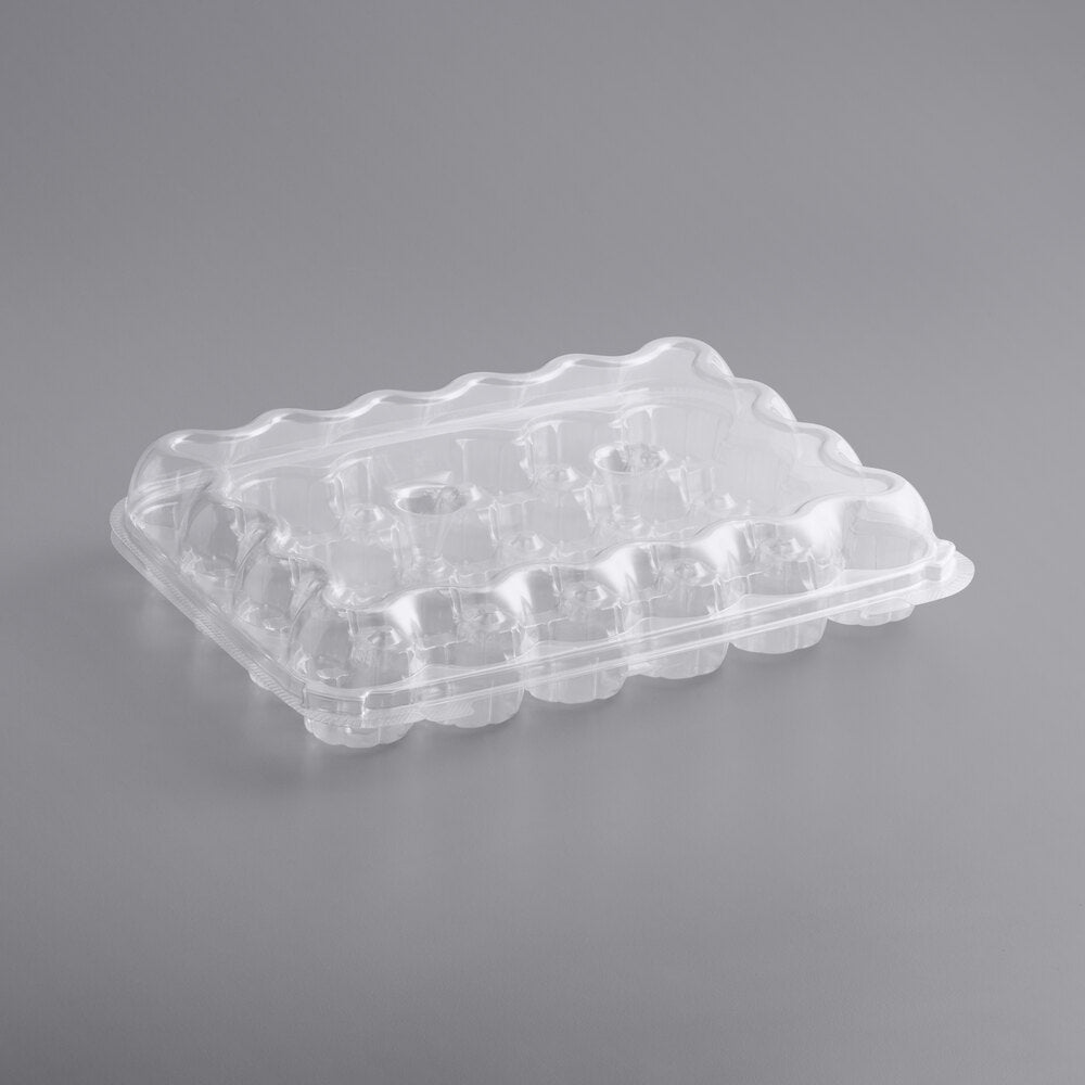 24 Count, Mini Size Plastic Cupcake Container