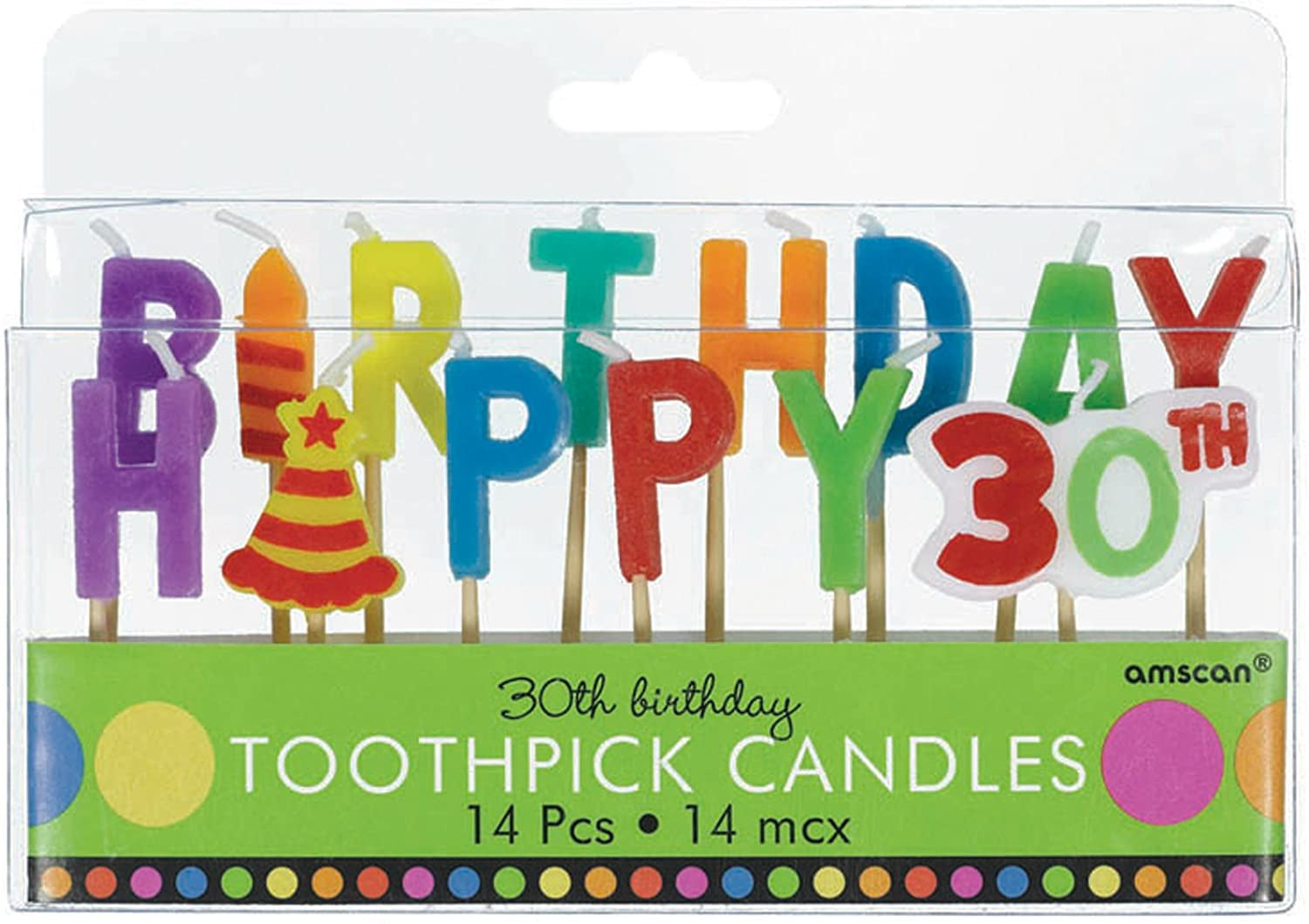 Happy 30th Birthday Candle Set