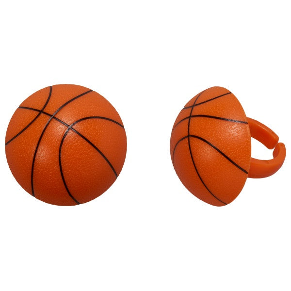 Basketball Cupcake Rings - 12 Cupcake Rings