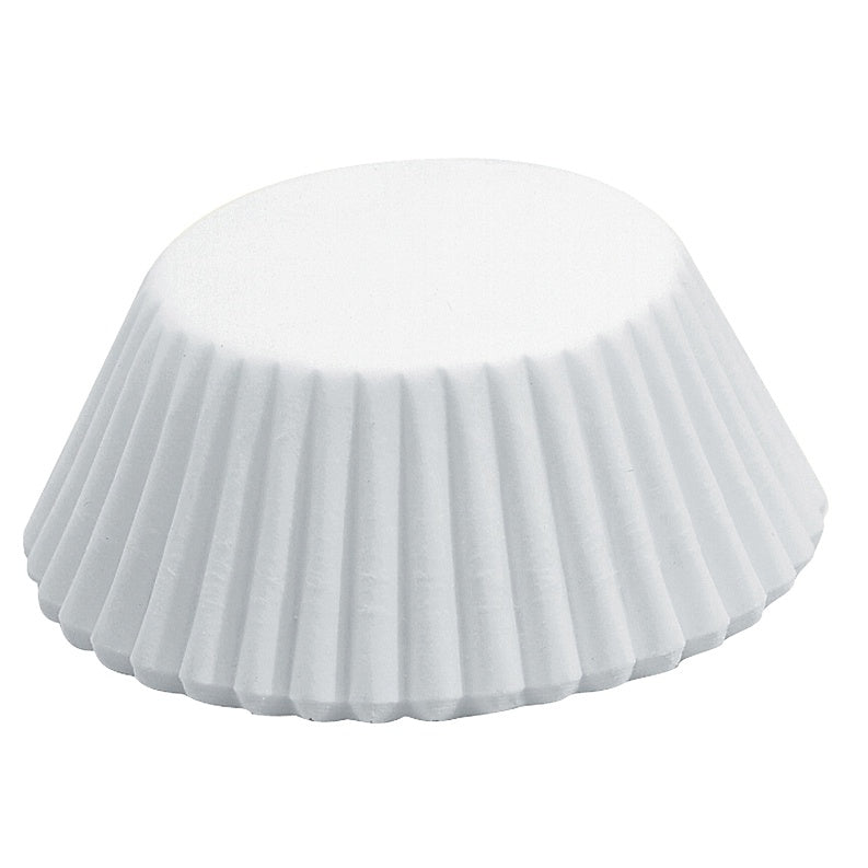 White Baking Cups - 50 Cupcake Liners (Plastic Package)