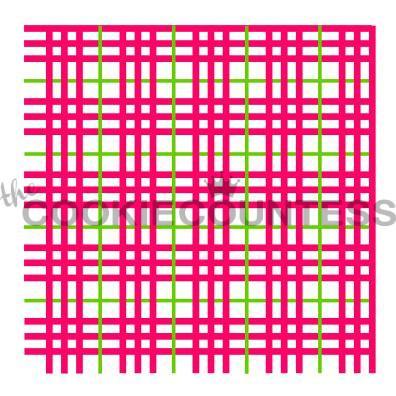 2 Piece Plaid Stencil Set