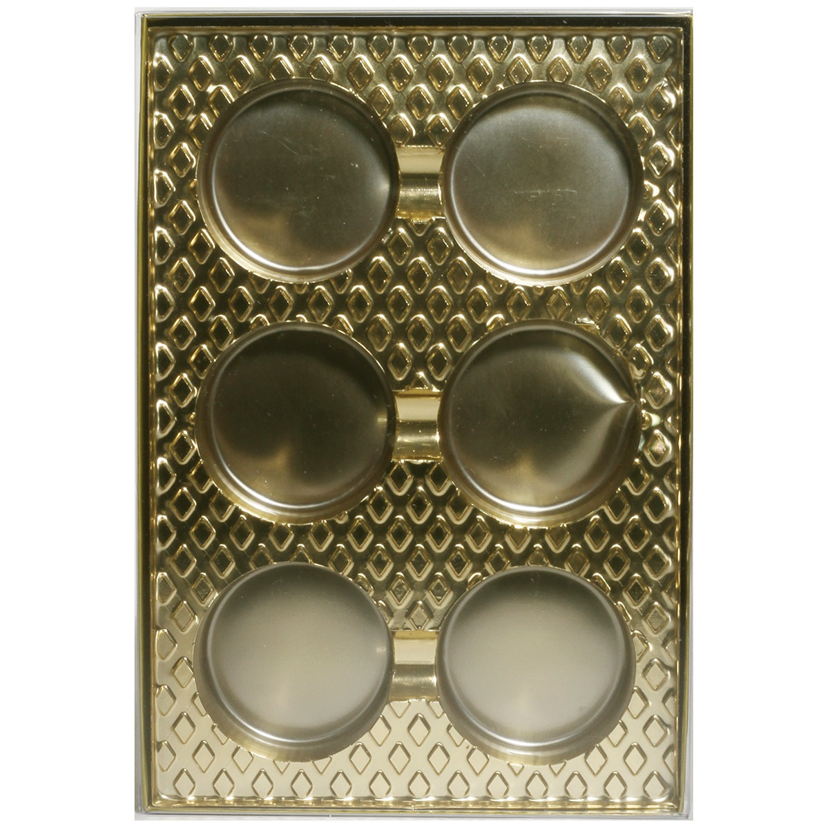 2 Piece - 1lb Gold Cookie Box with 6 Cookie Insert