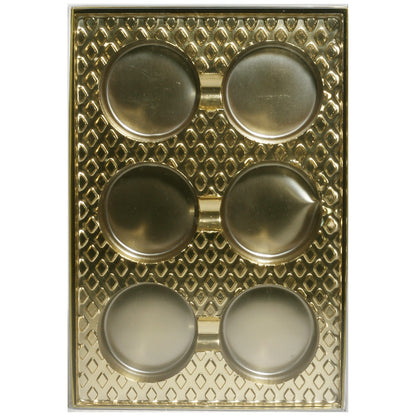 2 Piece - 1lb Gold Cookie Box with 6 Cookie Insert
