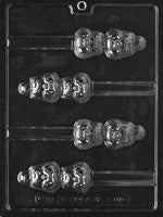 Double Pumpkin Heads Lollipop Chocolate Mold