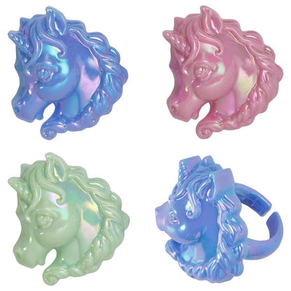 Unicorn Cupcake Rings - 12 Rings