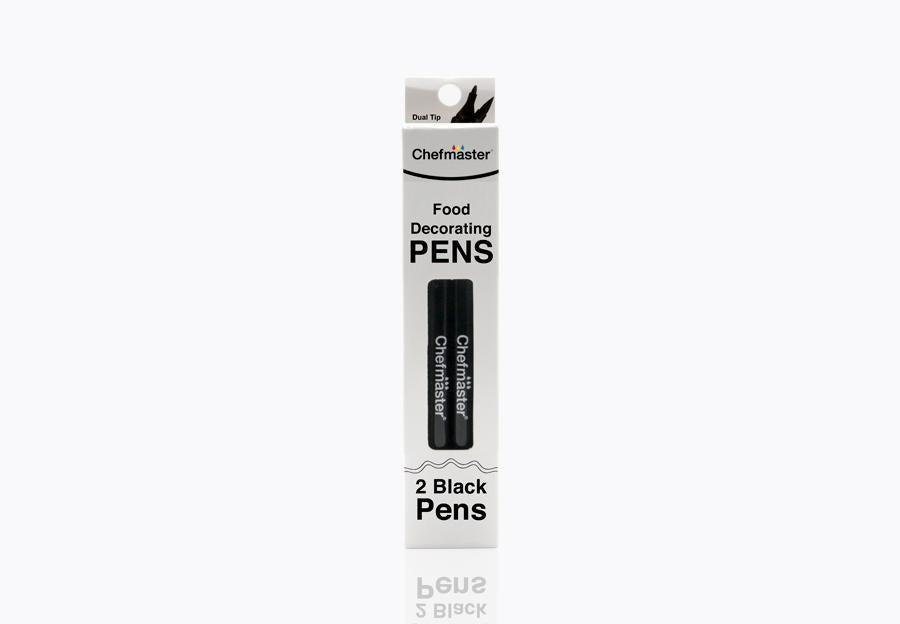 Chefmaster Food Decorating Pens - 2 Black Pens