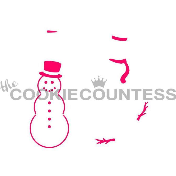 Build A Snowman Stencil