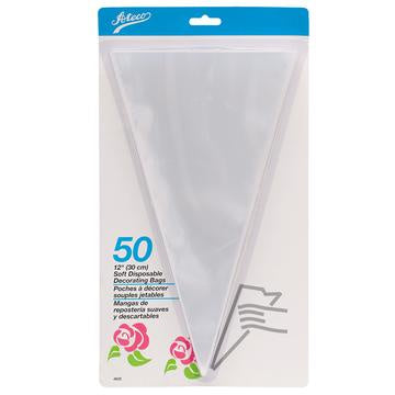 12 Inch, Ateco Soft, Disposable Piping Bags, Package of 50 Bags