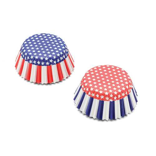 Stars and Stripes Baking Cups - 50 Cupcake Liners