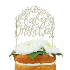 Baby On The Way Paper Cake Topper