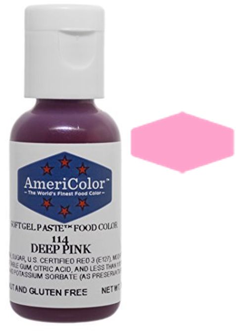 Deep Pink, Americolor Soft Gel Paste Food Color, .75oz