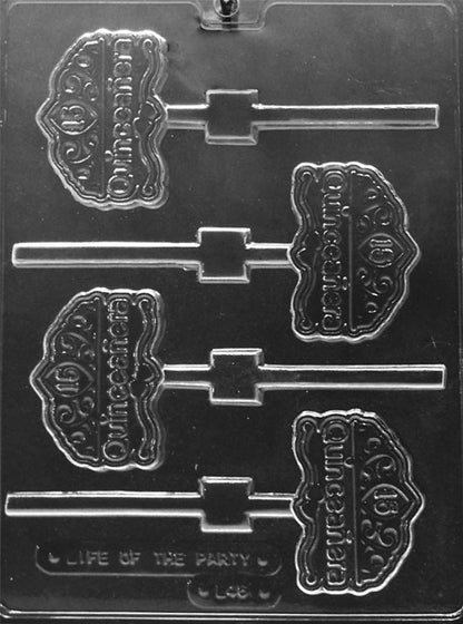 Quinceanera 15th Birthday Lollipop Chocolate Mold