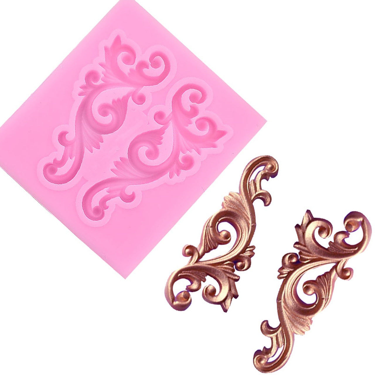 Vintage Scroll Silicone Mold