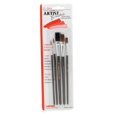 5 Assorted Artist Brushes