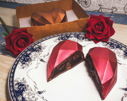 3 Piece, Geometric, Breakable Heart, Plastic Chocolate Mold