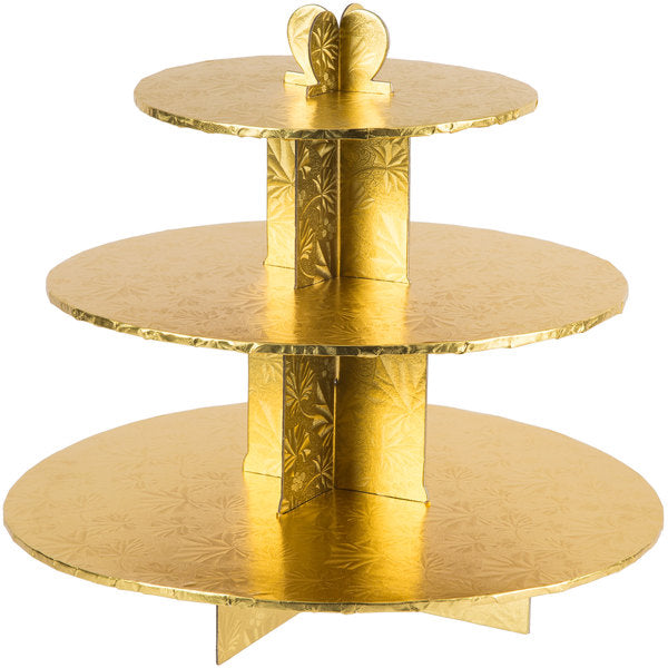 3 Tier, Gold Cupcake Stand