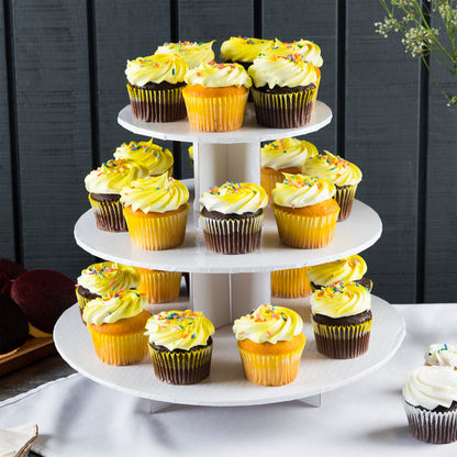 3 Tier, White Cupcake Stand