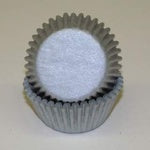 Silver, Mini Bake Cups - 50ish Mini Cupcake Liners