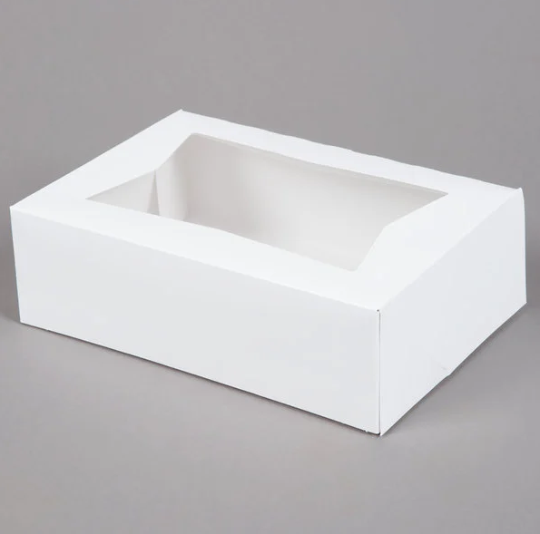 White Pastry Box w/ Window 8x5.75x2.5 – Frans Cake and Candy