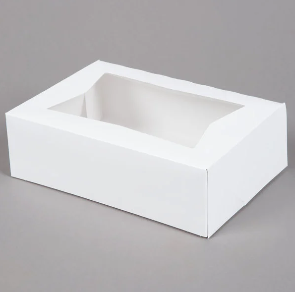 White Pastry Box w/ Window 8x5.75x2.5