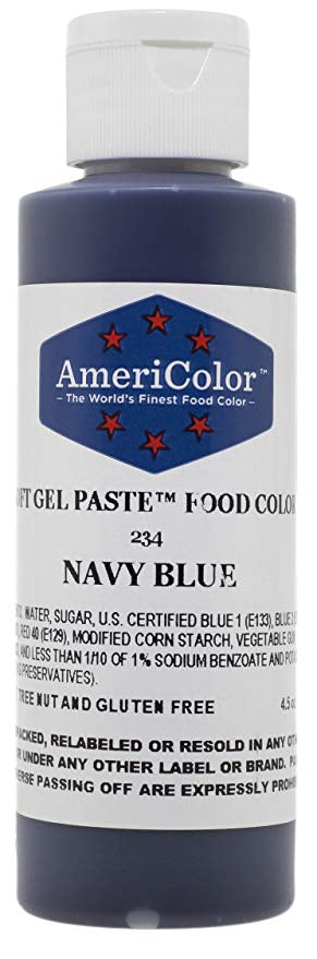 Navy Blue, Americolor Soft Gel Paste Food Color, 4.5oz