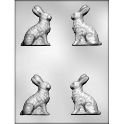 2.25 Inch, 3D Bunny Chocolate Mold