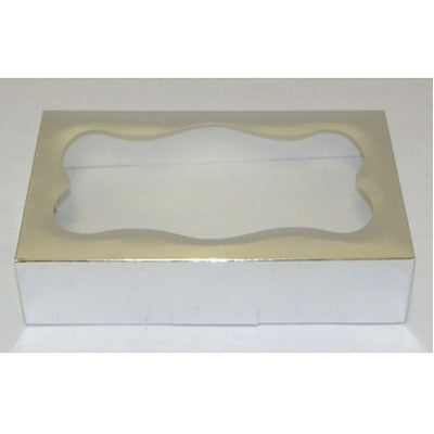 Silver Foil Cookie Box with a Window