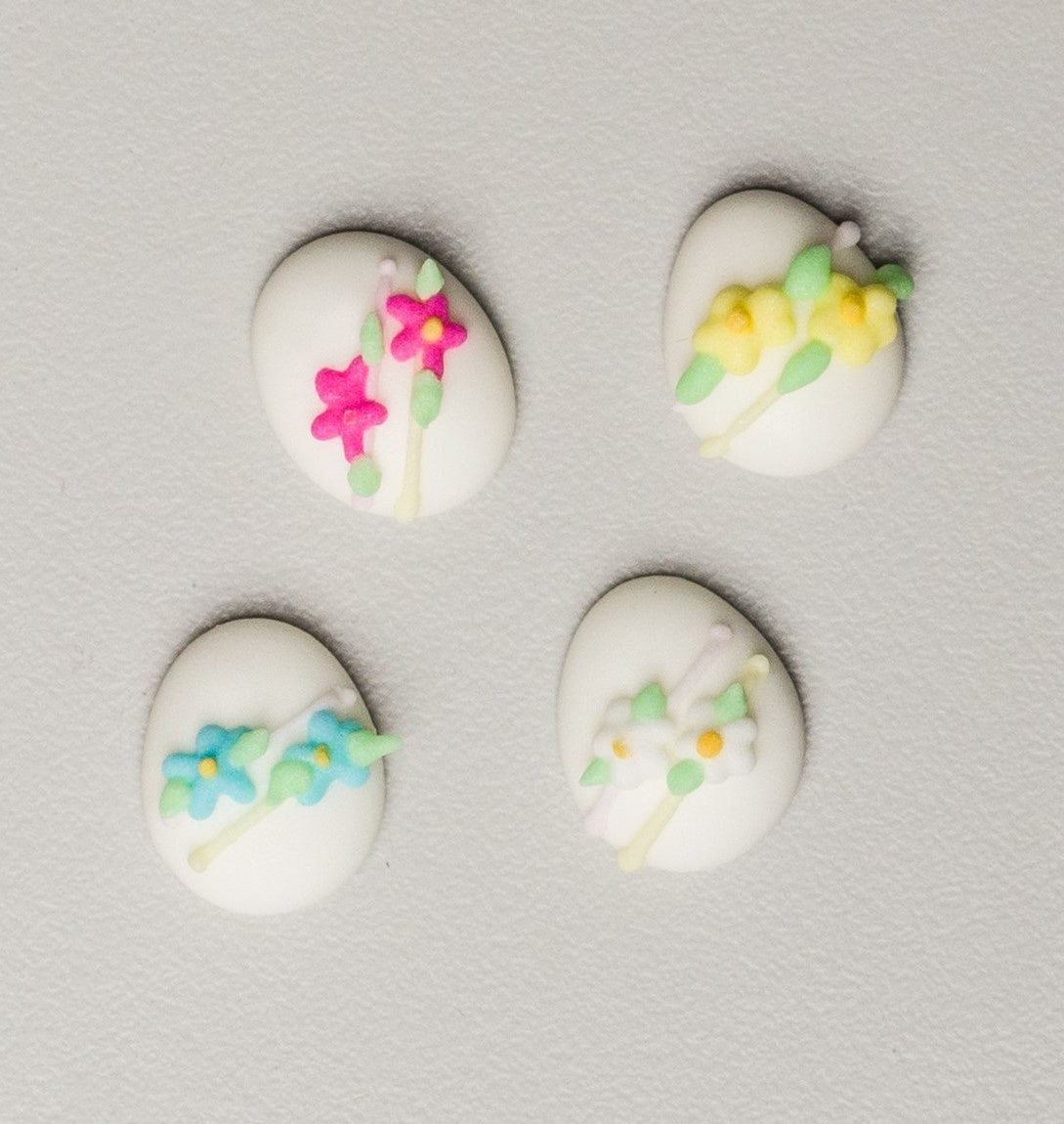 Royal Icing Easter Eggs - 1/2" - 12 Pieces Assorted Colors