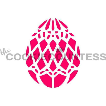 Easter Egg Diamond Pattern Stencil