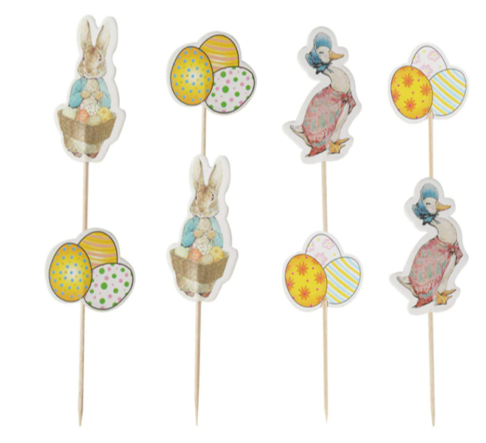 Peter Rabbit Themed Cupcake Picks - 12 Picks Per Package