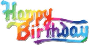 Happy Birthday Layon Rainbow Print