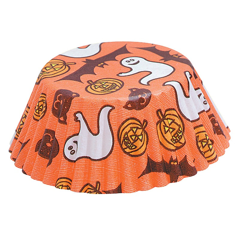 Orange Halloween Baking Cups - 50 Cupcake Liners