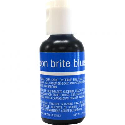 Neon Brite Blue, Chefmaster Liqua-Gel Food Color, .70oz