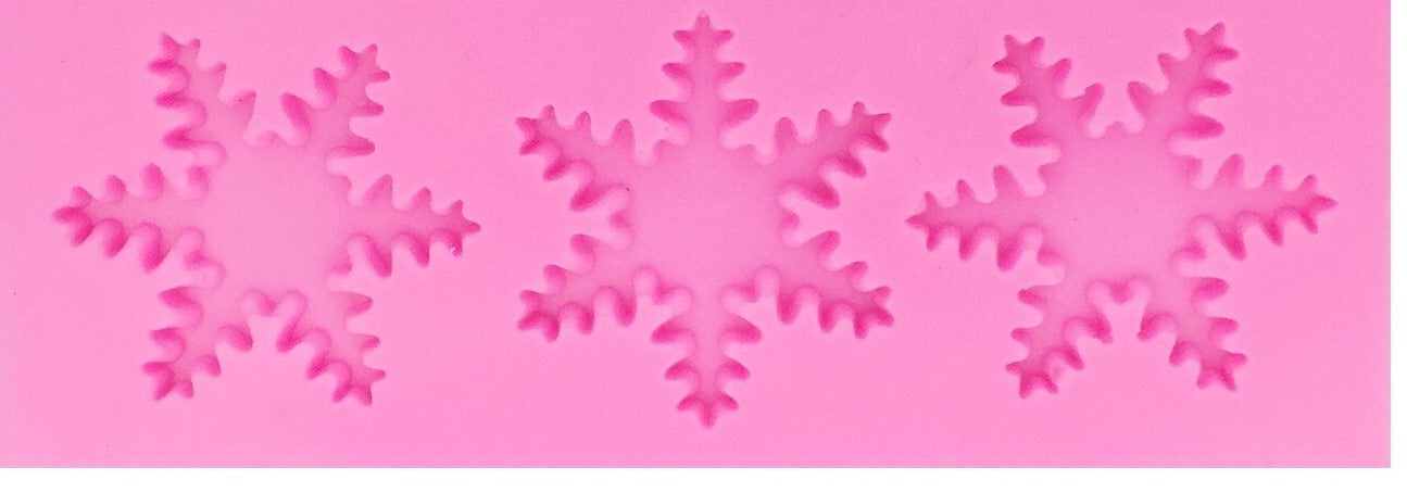 Snowflake Silicone Mold with 3 Cavities