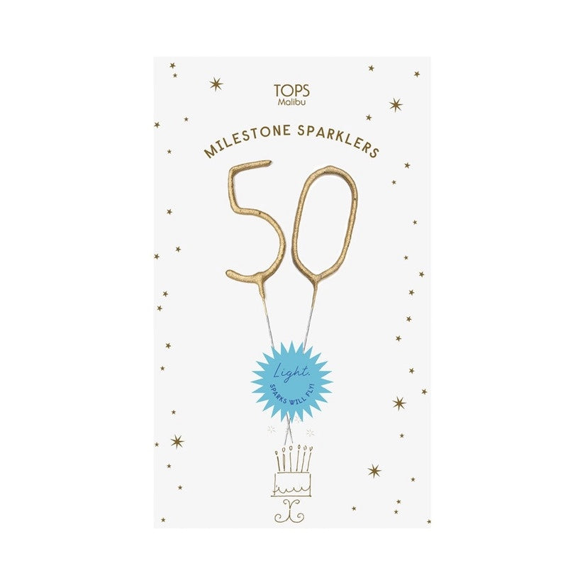 Gold 50 Sparkler Candle