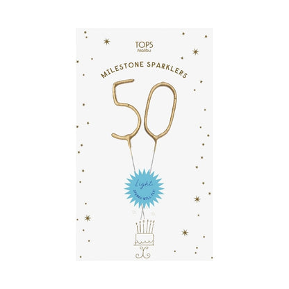 Gold 50 Sparkler Candle