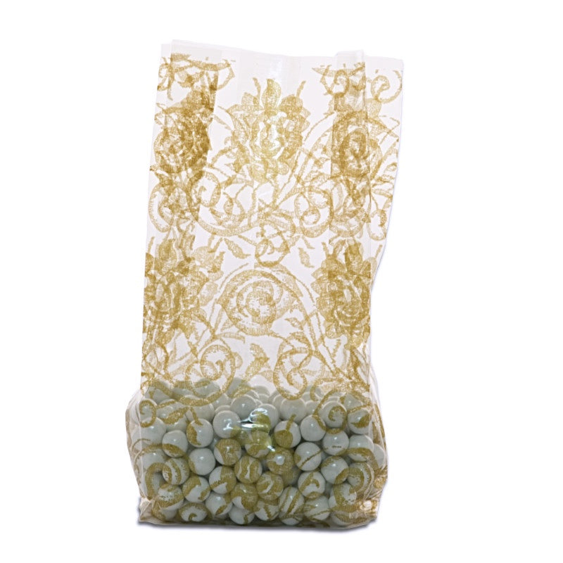 3.5x2x7.5 Bags - Elegant Lace Gold - 10 Bags