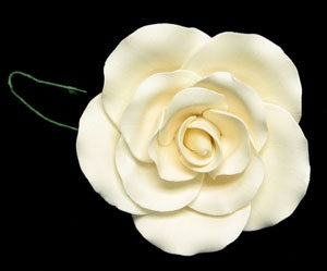 Tea Rose Single w/wire - Ivory - Extra Large